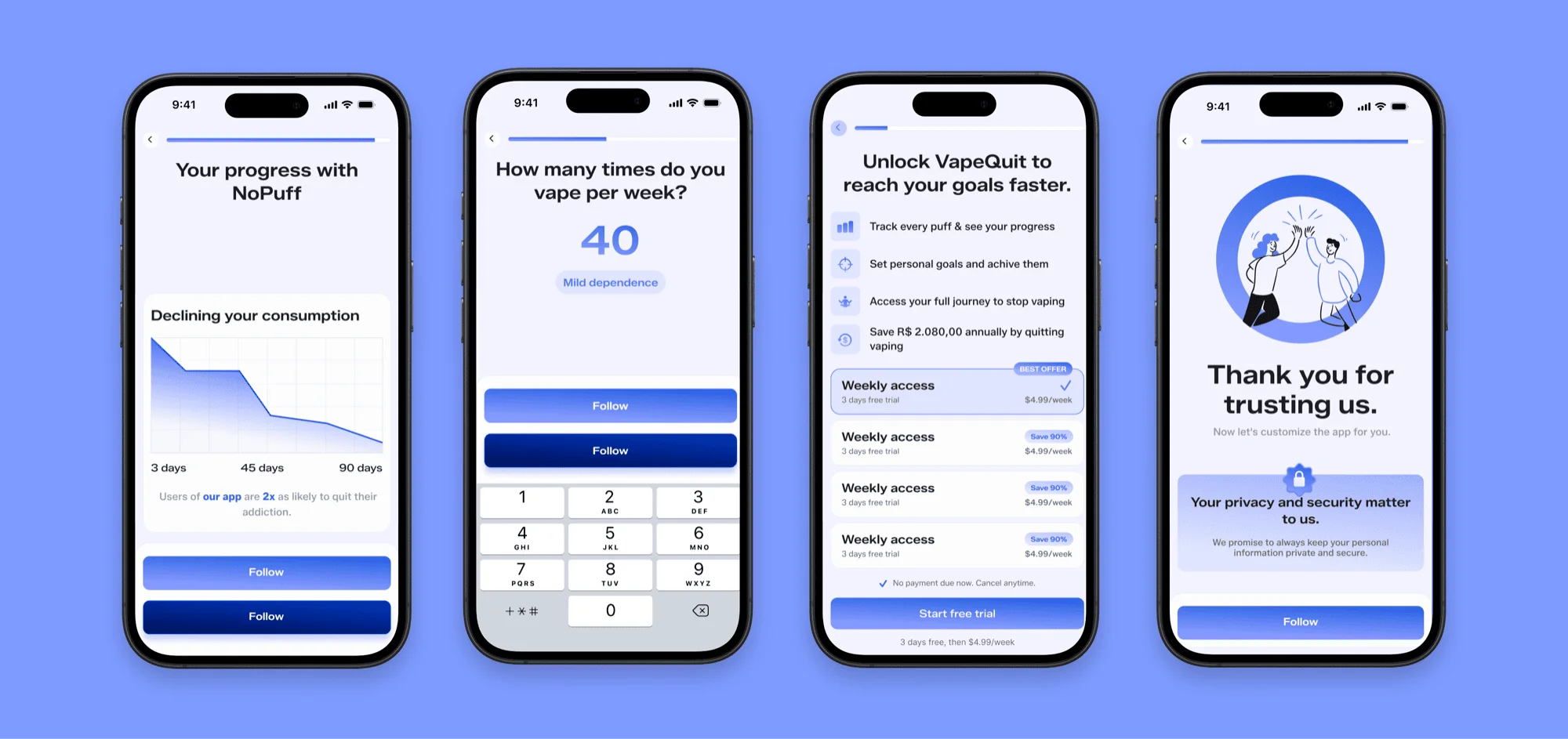 NoPuff screens